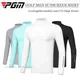 PGM Summer Male Cooling Ice Silk Golf Shirt Long-Sleeve Sunscreen Golf Underwear Men Breathable