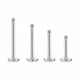 10 Pcs 16G 1.2mm Stainless Steel Screw Labret Bar Loose Parts Lip Piercing Jewelry Punk Helix Body