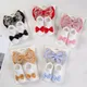 3Pcs/Set Ribbon Bows Baby Cotton Socks Lace Headbands Elastic Stretch Hair Bands 0-12M Maternity