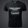 100% Cotton Summer Aston Martin New T-Shirt F1 Driver Alonso O-Neck Top Formula 1 Racing Print