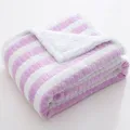 Baby Blanket & Swaddling Newborn Thermal Soft Fleece Blanket Winter Striped Bedding Set Warm Quilt