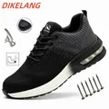 Air Cushion Work Safety Shoes For Men Women Breathable Work Sneakers Steel Toe Shoes Anti-puncture