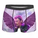 Cool Johnny Hallyday Angel Wings Boxers Shorts Panties Male Underpants Breathable French Rock Singer
