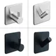 304 Black Robe Hook Wall Hook Towel Hook for Bathroom Stainless Steel Coat Hook Rustproof Hook