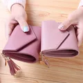 Women Girls Short Small Wallet Lady Leather Folding Coin Card Holder Money Purse Portefeuille