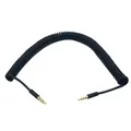 3.5mm Male to Male Jack 4 Pole Extension Aux Audio Coiled Spiral Cable 1.5M