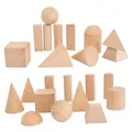 Mini DIY Wooden Toys Solid Geometric Shape Building Block Early Learning Educational Toy Montessori