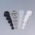 10pcs 2.5-12mm Black White Grey Clear Silicone Rubber Hole Caps T-type Plug Cover Snap-on Gasket