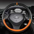Car Steering Wheel Cover Non-Slip 38cm 15" Leather For Toyota Corolla CH-R Camry Rav4 Auris Prius