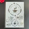 A4 size coffee DIY Stencils Wall Painting Scrapbook Coloring Embossing Album Decorative Paper Card