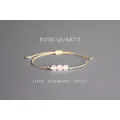 Rose quartz women's beaded bracelet Rose Quartz jewelry Quartz women's gem bracelet