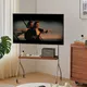 Stainless Steel TV Stand Home Small Household TV Bracket Movable Scandinavian Retro Floor Living