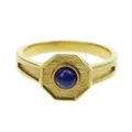 Handmade Vintage Klaus Mikaelson Rings With Natural Lapis Lazuli Stone Hexagon Copper Rings for Men