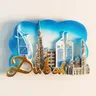 Dubai souvenir da viaggio Burj Khalifa magneti per frigorifero Burj Al Arab adesivi per frigorifero