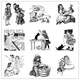 2022 New 10x10 Retro Mother Children Birthday Flower Clear Stamps Girls Stamps Card Crafts No Metal