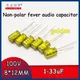 10pcs 100V non-polar fever audio capacitor golden 8*12mm 1/1.5/2.2/3.3/4.7/5.6/6.8/10/15/22/33UF