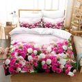 Beautiful Flowers Bedding Set Duvet Cover Set 3d Bedding Digital Printing Bed Linen Queen Size