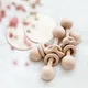 Baby Teether Toys Wood Rattle Montessori Ball Baby Teething Rattle Ring BPA Free Food Grade Infant