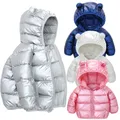 Autumn Winter Baby Girls Boys Jacket Cute Ears Hooded Children Windproof Padded Coat Toddler Long