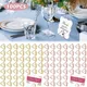100Pcs Table Card Holder Triangle Shape Card Stand Clip Metal Table Number Holders Place Card for