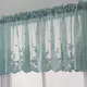 Lace Jacquard Window Short Curtain Valance Lace Hem Coffee Kitchen Cabinet Door Bedroom Home Decor