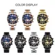 Fashion Mens Stainless Steel Watches Luxury Quartz Wristwatch Calendar Luminous Clock Men Business