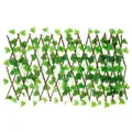 Garden Fence Hedge With Artificial Flower Leaves Garden Decoration Screening Expanding Trellis