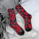 New Men's Socks Novelty Red Rose Flowers Vintage Sock Polyester Sport Women Socks Spring Summer