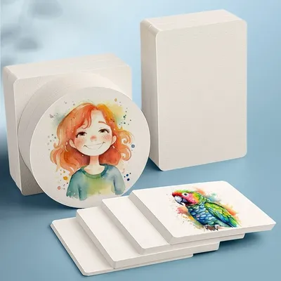 20/40/50/60/100 sheets Square/Round Watercolor Paper Professional Water Color Paper Postcard For Painting School Supplies