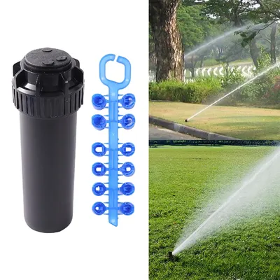 40°~360° Adjustable Pop-up Sprinkler 3/4"Female Thread Rotor Watering Device Gear Drive Garden Yard Lawn Field Irrigation Nozzle