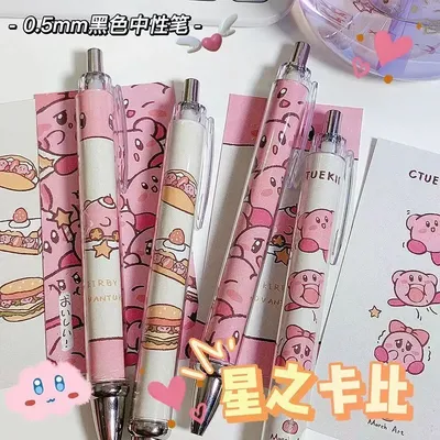 Kirby Gel Pens New Anime Kawaii Cute Stationery Kids Art School Party Supplies accessorio moda per