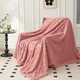 Flannel Fleece Throw Blankets Soft Adult Bed Cover Solid Color Tuff Blanket Winter Warm Stitch