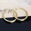 Wholesale 18K Gold round cute Earrings Charms for Woman Engagement Princess Wedding hoop Luxury Cute
