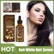 Anti White Hair Serum Gray To Black Repair Damaged Scalp Nourish Hair Blacken Serum Reduce Gray Hair