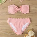 Sexy Bandeau Bikini Set 2023 Women Brazilian Swimsuit Solid Swimwear Female Summer Beachwear Bathing