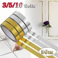 1/3/5/10PCS 50m Tile Seam Tape Self-Adhesive Floor Seam Sealant Tape Waterproof Wall Seam Stickers