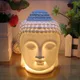 Buddha Head Essential Oil Burner Wax Melt Burners Aromatherapy Furnace Ceramic Oil Diffuser Tealight