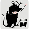 1pc Banksy Rat Stencil 11.8x11.8inch Plastic Graffiti Banksy Painting Mouse Stencil Prints Stencil