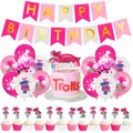 Trolls Birthday Party Decoration Cake Topper 12inch Latex Balloon Cartoon Magic Banner Wedding Gift