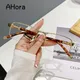 Ahora Alloy Half Frame Reading Glasses New Business Blocking Blue Light Prebyopia Eyeglasses For