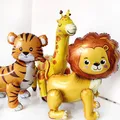 1Set New 3D Assembly Foil Aluminum Balloon Inflatable Cartoon Jungle Animal Lion Tiger Turtle
