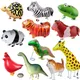 Cute Walking Animals Foil Balloons Pet Cat Giraffe Dinosaur Frog Walk Helium Balloon Baby Shower