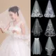 Bridal Veil Women's Tulle Simple Elegant Bachelorette Party Lace Edge Wedding Veil With Comb for