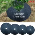 Non-Woven Tree Mulch Ring Weeding Barrier Protector Mat Plant Cover Anti Grass Gardening Fabric