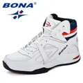 BONA cestini Homme uomo scarpe da basket Cow Split scarpe da uomo Outdoor Flat High Top scarpe