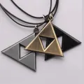 The Legend of Zeldas Pendant Necklace for Men Women Vintage Triforce Triangle Amulet Choker Necklace