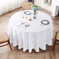 Round Tablecloths White Wedding Table Cloth Satin Solid Color Table Covers Hotel Wedding Birthday