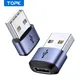 TOPK AT13 Type C to USB female to male charger PD data cable to connector USB-C port mobile phone