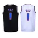 Space Jam Jersey Movie Tune Squad #! TAZ Basketball Tops Sports Sewing Shirt White Outdoor Single