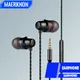 3.5mm Wired Headphones Noise Canceling Headphones In-ear Sports Earphones With Microphone Bass